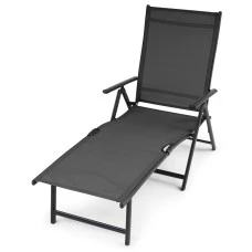 Садовый шезлонг с алюминиевой рамой Di Volio Bolzano серый