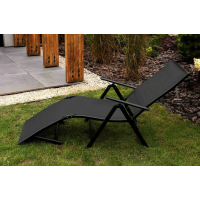 Садовый шезлонг с алюминиевой рамой Di Volio Bolzano серый