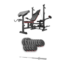 Набір Hop-Sport Premium 69кг з лавою HS-1075 Pro та штангою