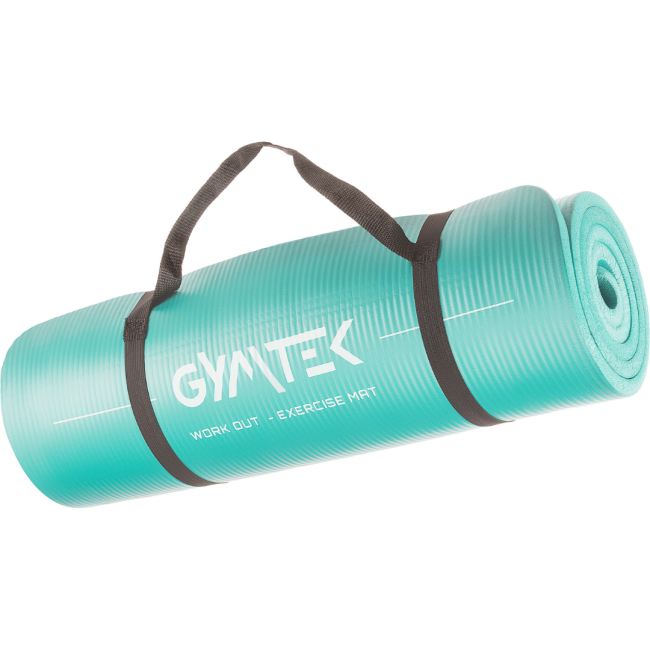 Коврик (мат) для фитнеса и йоги Gymtek NBR 1,5см салатовый