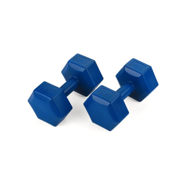 Гантелі для фітнесу композитні Gymtek 2х5кг темно-синій