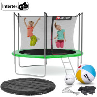 Батут Hop-Sport 10ft (305см) зелений з внутрішньою сіткою