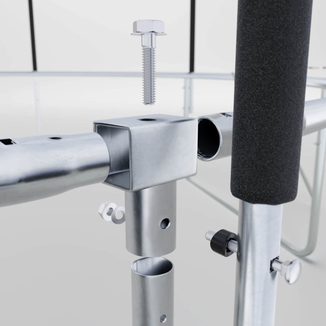 Батут Hop-Sport 10ft (305см) зеленый с внутренней сеткой