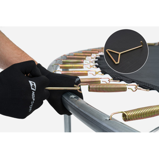 Батут Hop-Sport 10ft (305см) зеленый с внутренней сеткой