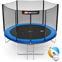 Батут Hop-Sport 10ft (305см) синий с наружной сеткой