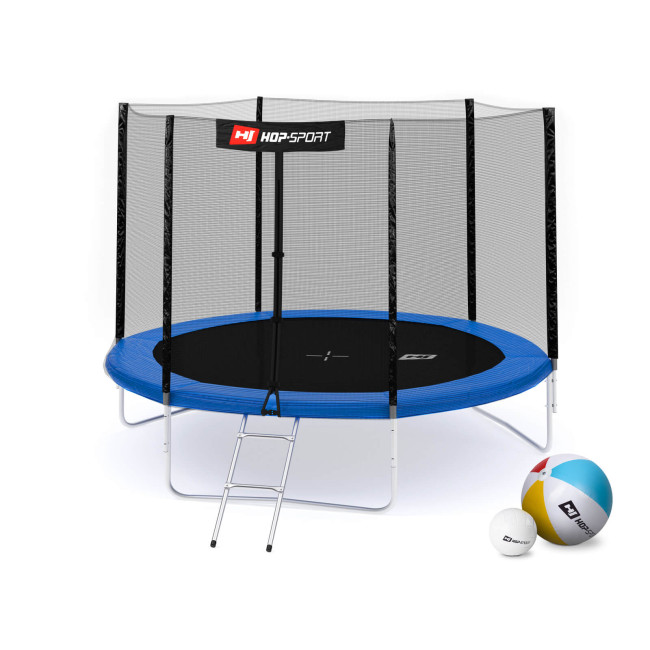 Батут Hop-Sport 10ft (305см) синий с наружной сеткой
