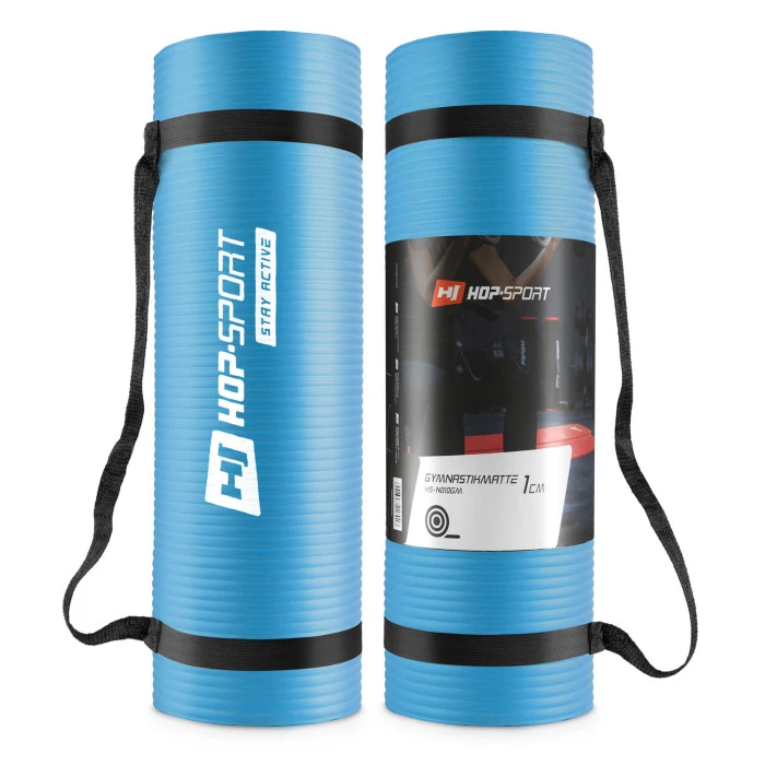 Мат для фітнесу та йоги Hop-Sport HS-N010GM 1см блакитний