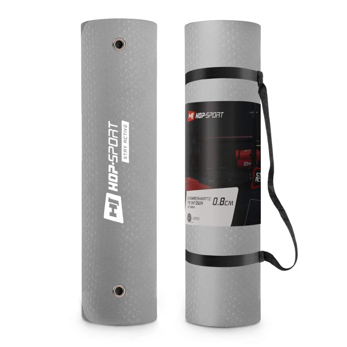 Килимок з отворами Hop-Sport TPE 0,8см HS-T008GM сірий