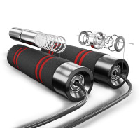 Скакалка з обтяжувачем Hop-Sport HS-F040JR чорна