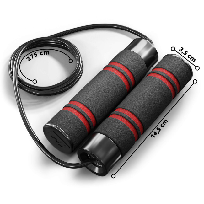 Скакалка з обтяжувачем Hop-Sport HS-F040JR чорна