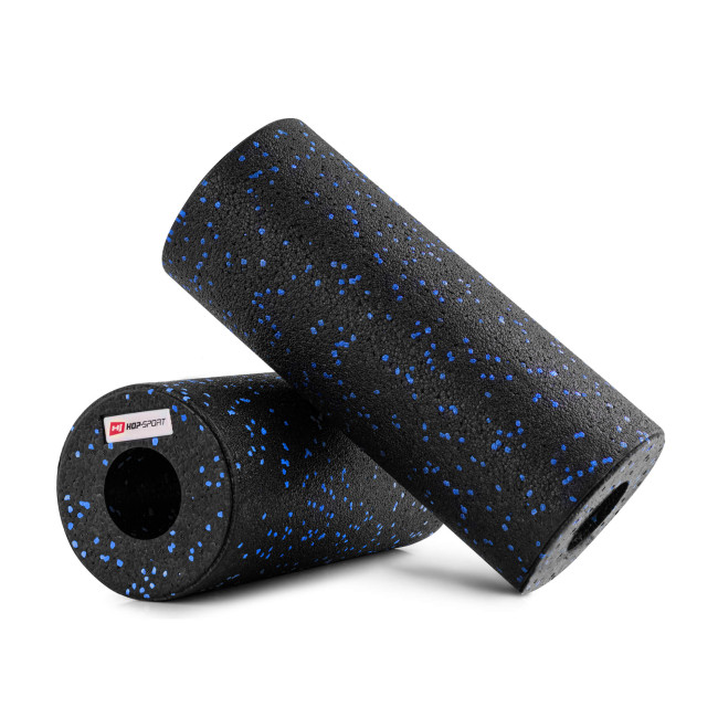Роллер масажер (валик, ролик) гладкий Hop-Sport EPP 33см HS-P033YG чорно-синій