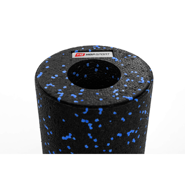 Роллер масажер (валик, ролик) гладкий Hop-Sport EPP 33см HS-P033YG чорно-синій