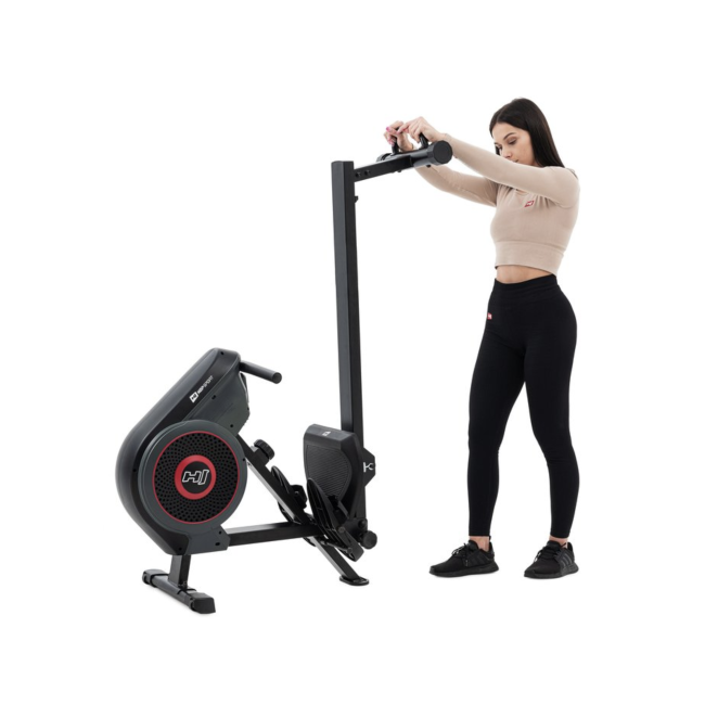 Гребний тренажер повітряний Hop-Sport HS-065AR Talon сірий