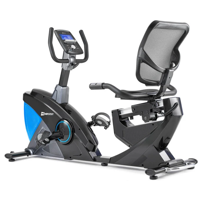 Горизонтальний велотренажер Hop-Sport HS-070L Helix синій iConsole+