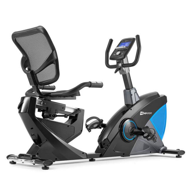 Горизонтальный велотренажер Hop-Sport HS-070L Helix синий iConsole+