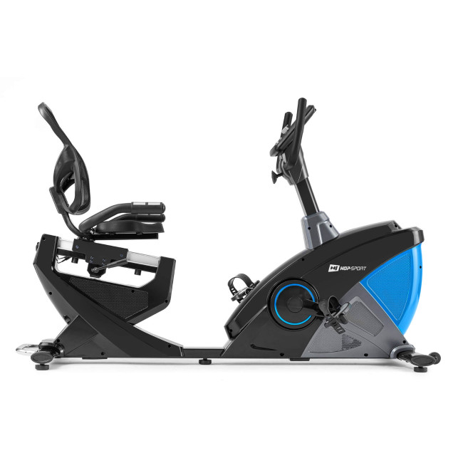 Горизонтальный велотренажер Hop-Sport HS-070L Helix синий iConsole+