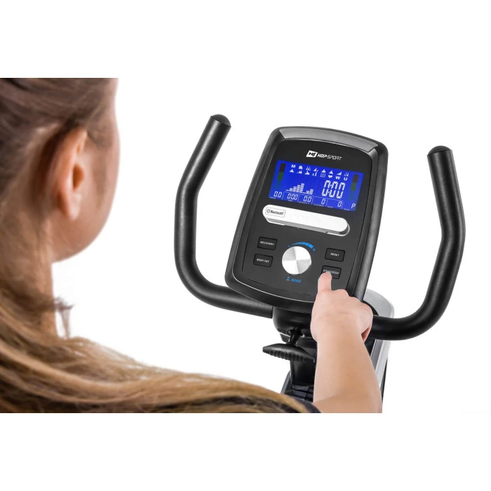 Горизонтальний велотренажер Hop-Sport HS-070L Helix синій iConsole+