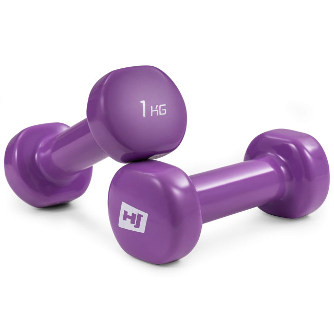 Гантелі для фітнесу вінілові круглі Hop-Sport HS-V010DC 2х1кг