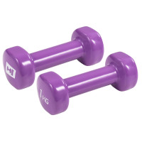 Гантели для фитнеса виниловые круглые Hop-Sport HS-V010DC 2х1кг