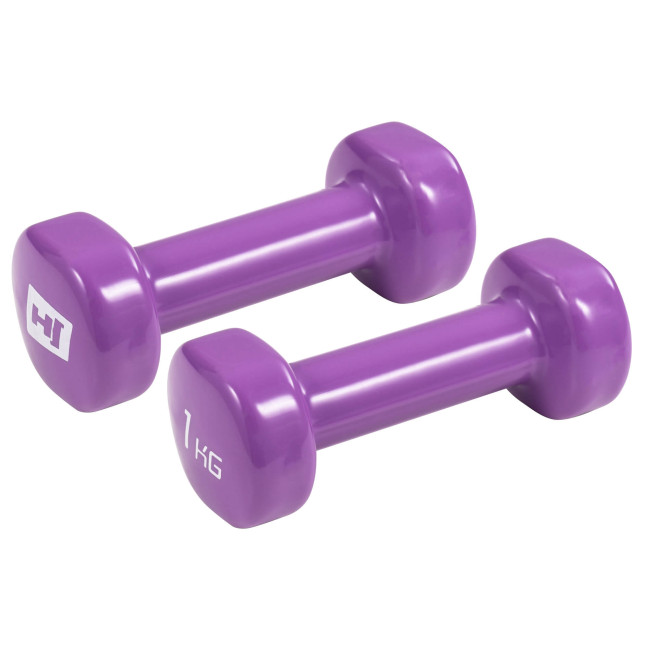 Гантелі для фітнесу вінілові круглі Hop-Sport HS-V010DC 2х1кг