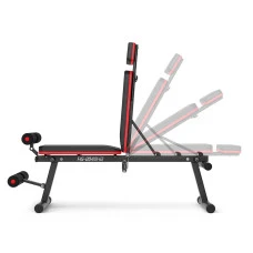 Набір Hop-Sport Premium 38кг з лавою HS-2040 HB, штангою та гантелями