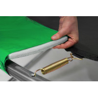 Батут Hop-Sport 10ft (305см) черно-зеленый с внутренней сеткой (4 ноги)