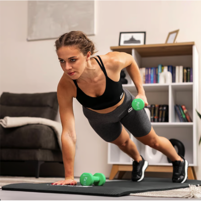 Гантелі для фітнесу неопренові круглі Hop-Sport HS-V020DR 2x2кг зелений