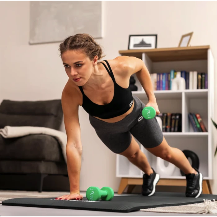 Гантели для фитнеса неопреновые круглые Hop-Sport HS-V020DR 2x2кг зеленый