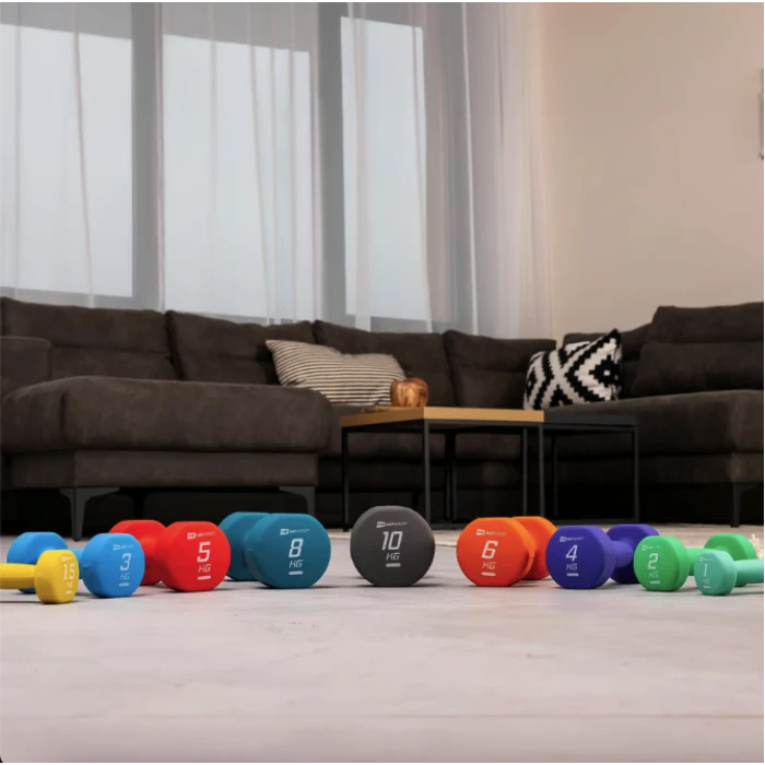 Гантели для фитнеса неопреновые круглые Hop-Sport HS-V020DR 2x2кг зеленый