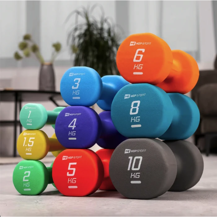 Гантели для фитнеса неопреновые круглые Hop-Sport HS-V020DR 2x2кг зеленый