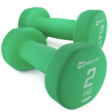 Гантели для фитнеса неопреновые круглые Hop-Sport HS-V020DR 2x2кг зеленый