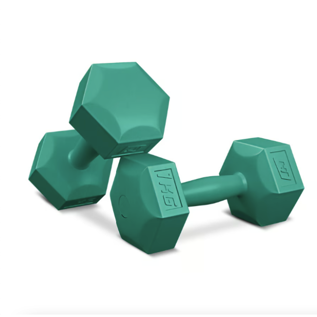 Гантелі для фітнесу композитні Hop-Sport HS-C010DS 2х1кг бірюзовий