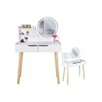 Туалетний столик Jumi Scandi LED підсвітка, з шухлядами, білий