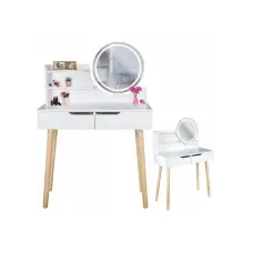 Туалетний столик Jumi Scandi LED підсвітка, з шухлядами, білий