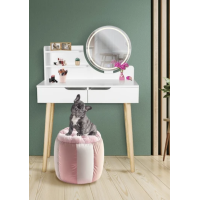 Туалетний столик Jumi Scandi LED підсвітка, з шухлядами, білий