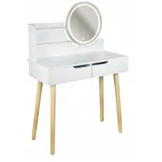 Туалетний столик Jumi Scandi LED підсвітка, з шухлядами, білий