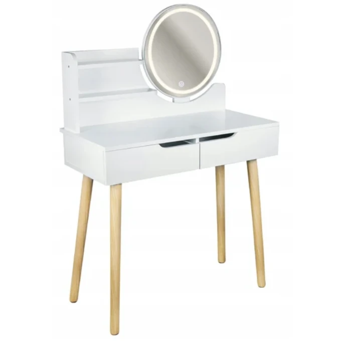 Туалетний столик Jumi Scandi LED підсвітка, з шухлядами, білий