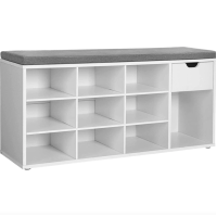 Тумба для взуття Leobert Kompred з місцем для сидіння білий