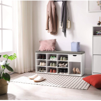 Тумба для взуття Leobert Kompred з місцем для сидіння білий