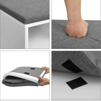 Тумба для взуття Leobert Kompred з місцем для сидіння білий