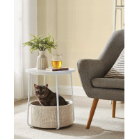 Журнальний столик Leobert Sharp з кошиком білий