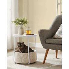 Журнальний столик Leobert Sharp з кошиком білий