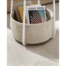 Журнальний столик Leobert Sharp з кошиком білий