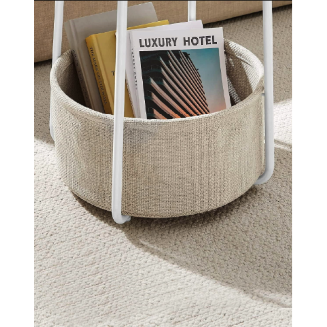 Журнальный столик Leobert Sharp с корзиной белый