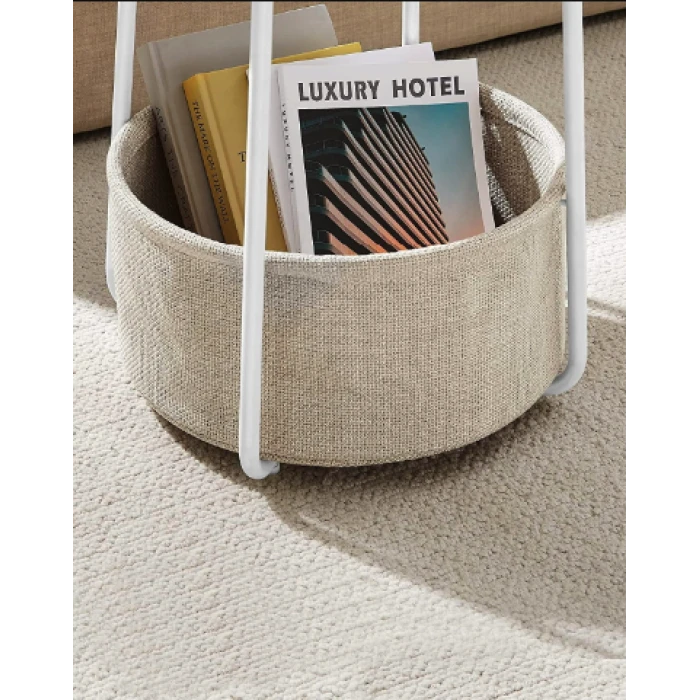 Журнальный столик Leobert Sharp с корзиной белый