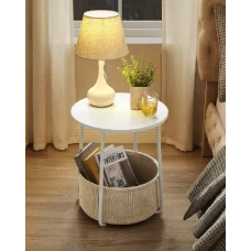 Журнальний столик Leobert Sharp з кошиком білий