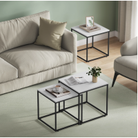 Комплект журнальних столиків Leobert Nika квадратні білий