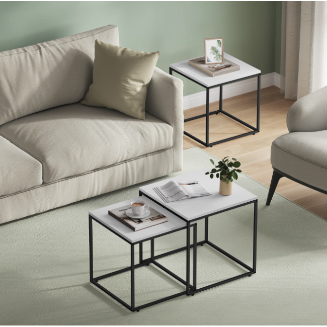 Комплект журнальних столиків Leobert Nika квадратні білий