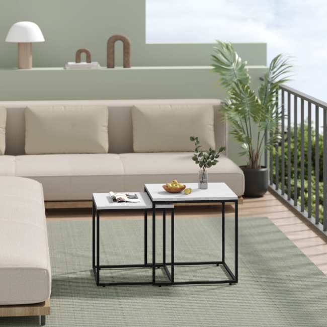 Комплект журнальних столиків Leobert Nika квадратні білий