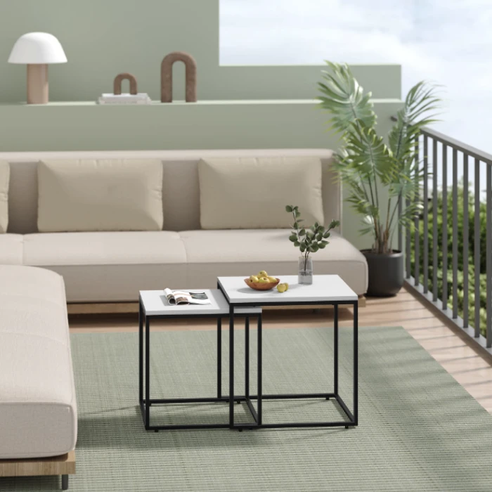 Комплект журнальних столиків Leobert Nika квадратні білий